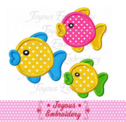 Instant Download Fish Applique Embroidery Design NO:2491