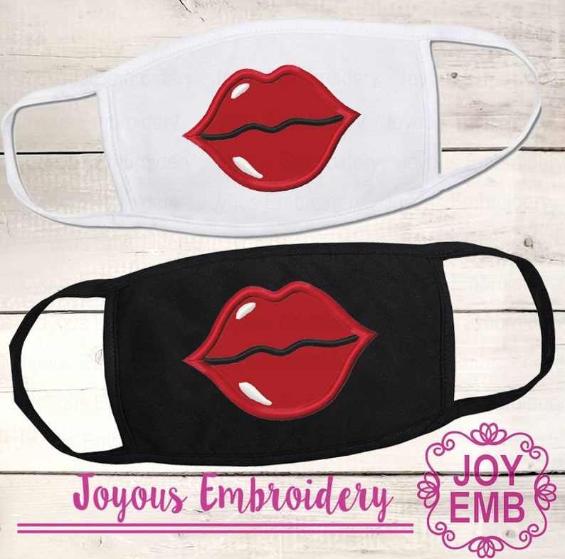 Instant Download Lip print Applique Machine Embroidery Design