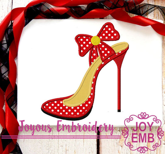 High heel Applique Machine Embroidery Design NO:1147