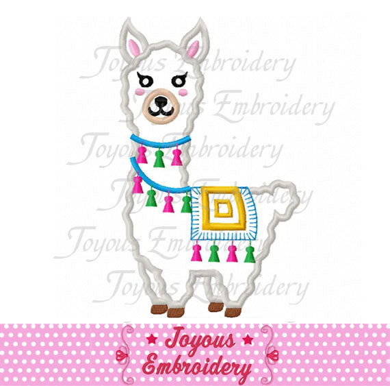 Instant Download llama Alpaca Birthday Applique Machine Embroidery Design NO:2640