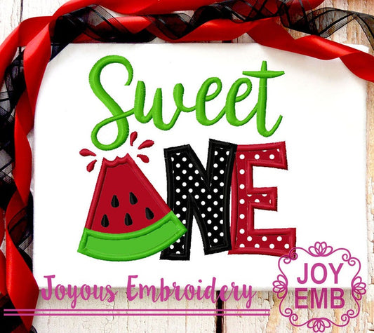 Watermelon Sweet ONE Applique Machine Embroidery Design NO:2920