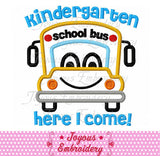 Kindergarten Bus Applique Embroidery