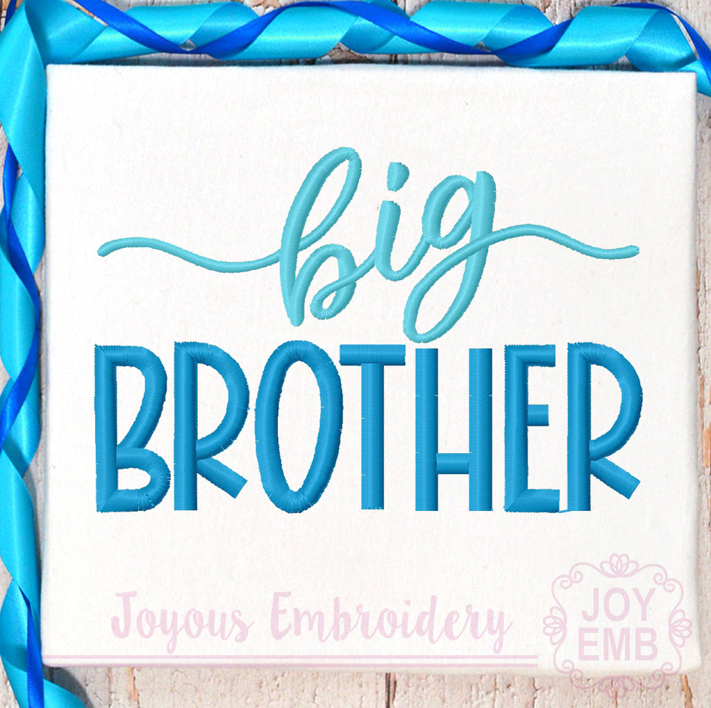 Brother Sister Machine Embroidery Design | Sibling Embroidery Files Instant Download