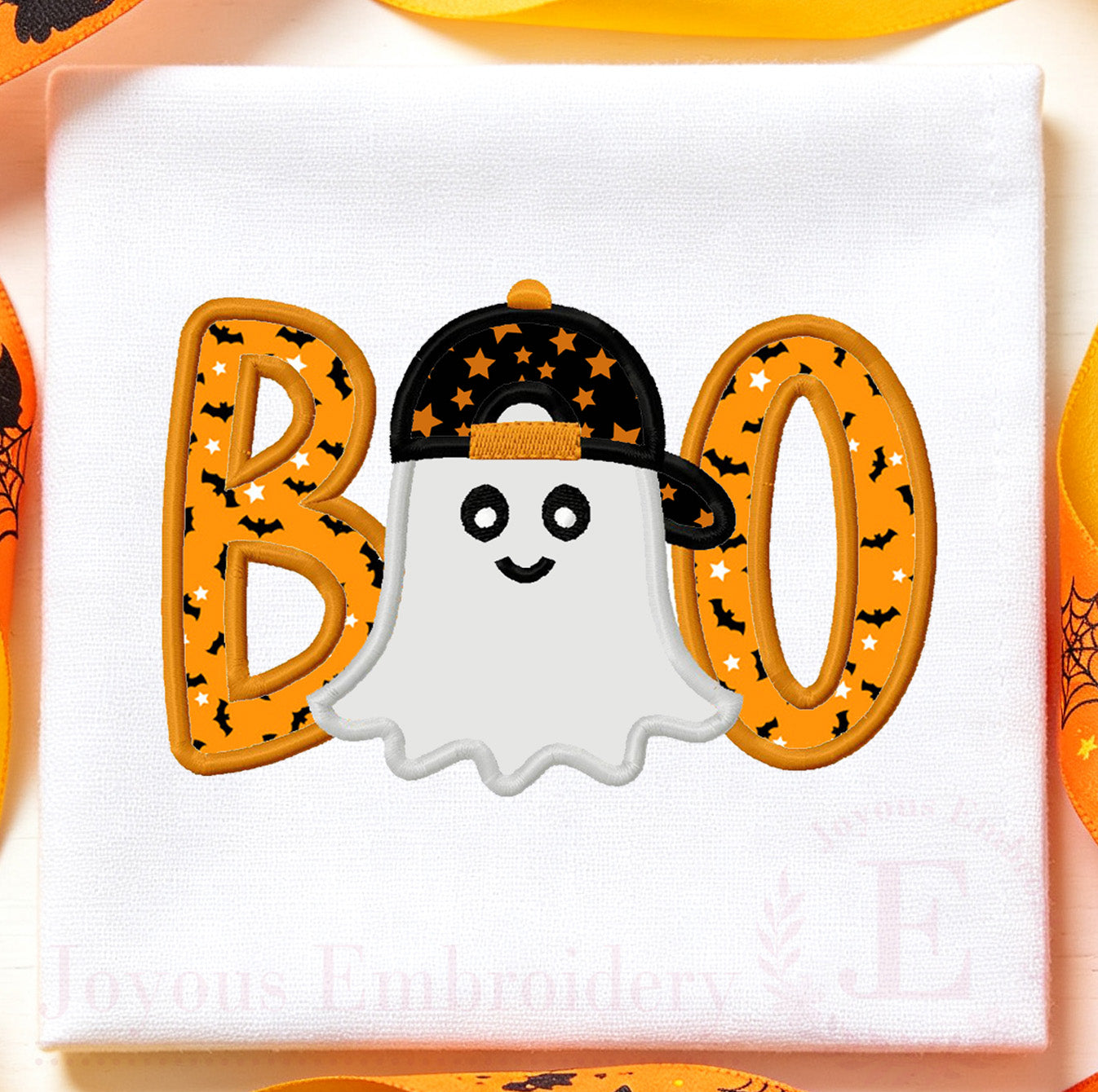 BOO Ghost Applique Embroidery Design