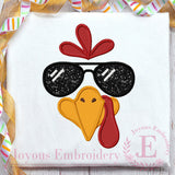 Coolest Turkey Applique Embroidery