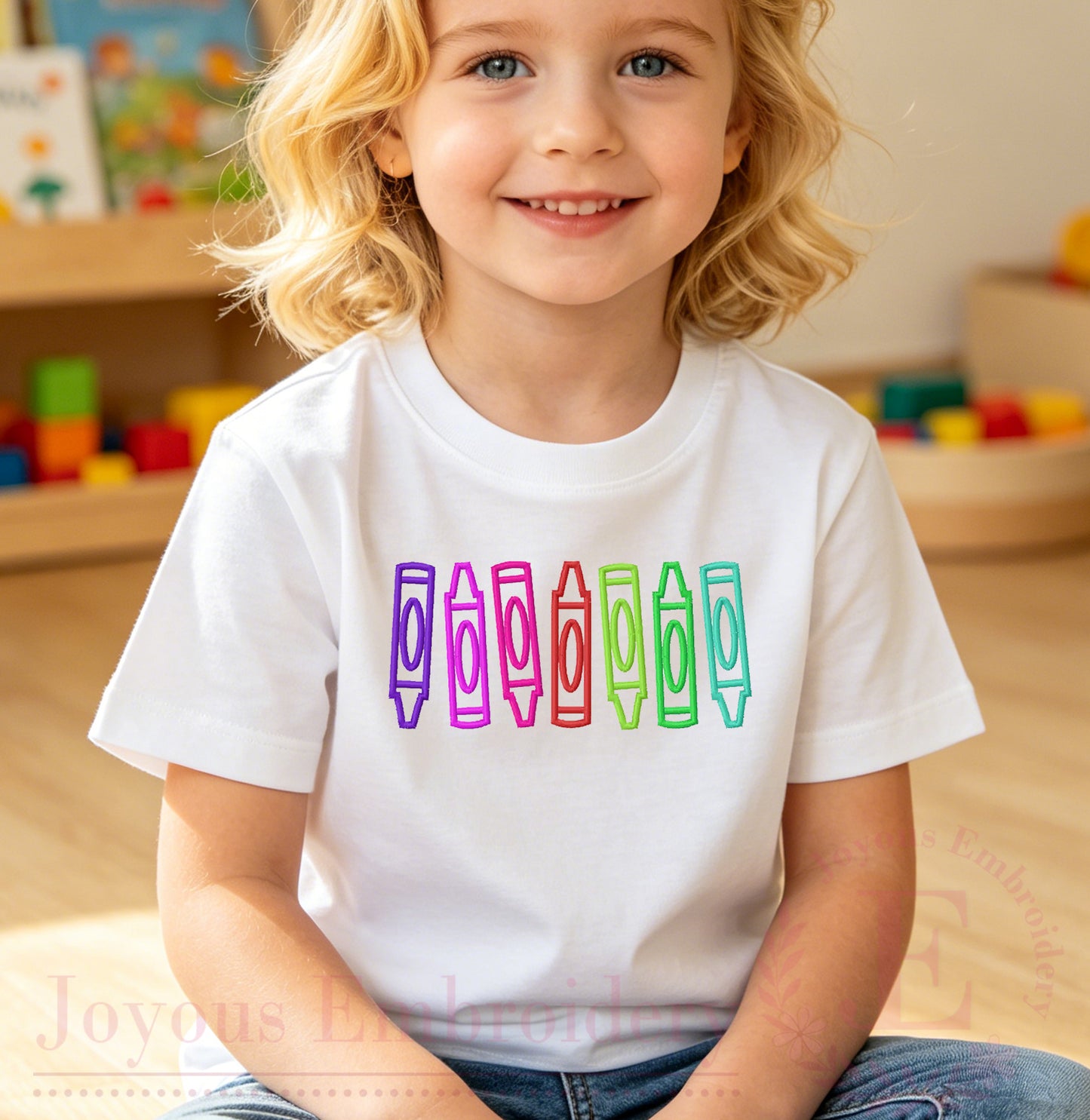 Crayon Outline Embroidery Design