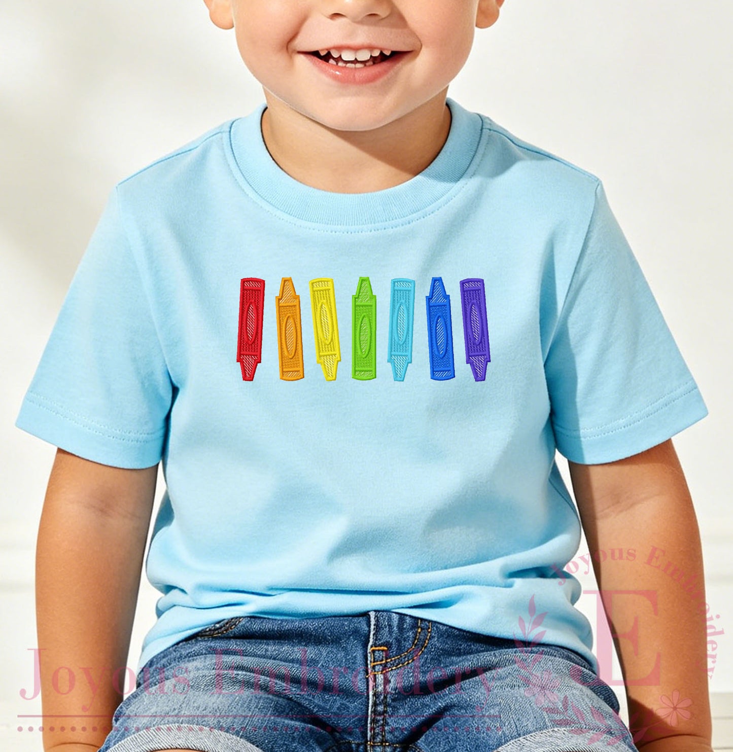 Back to School Crayon Embroidery Design