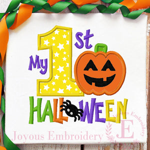 First Halloween Embroidery Design