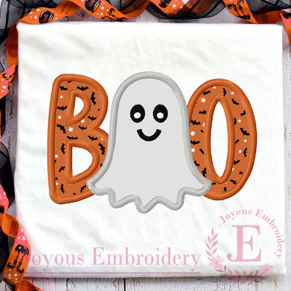 Ghost BOO Applique Embroidery File