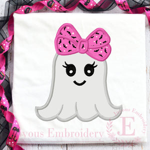 Cute Ghost Embroidery Design