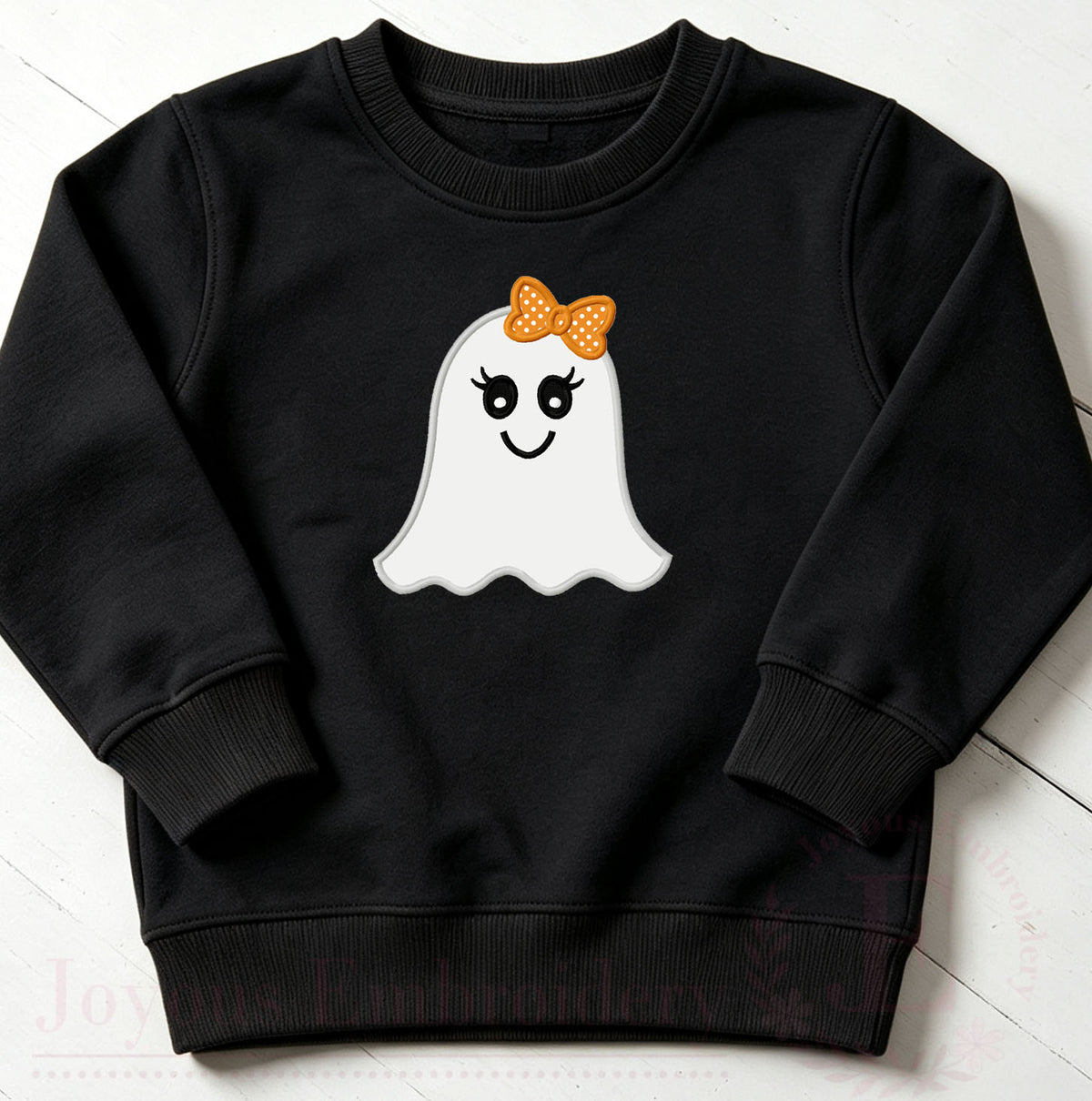 Girl Ghost Applique Machine Embroidery Design