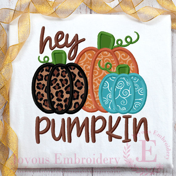 Hey Pumpkin Applique Embroidery