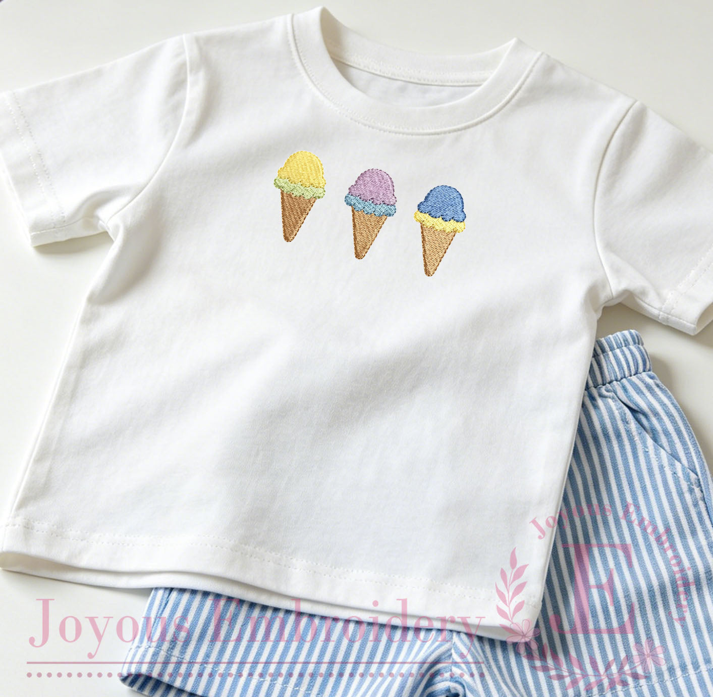 Ice Cream Machine Embroidery Design,Summer Sweet Embroidery File