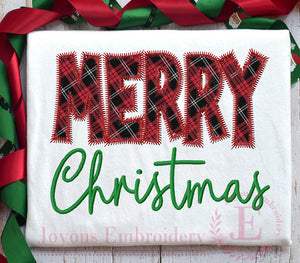 Merry Christmas Applique Embroidery