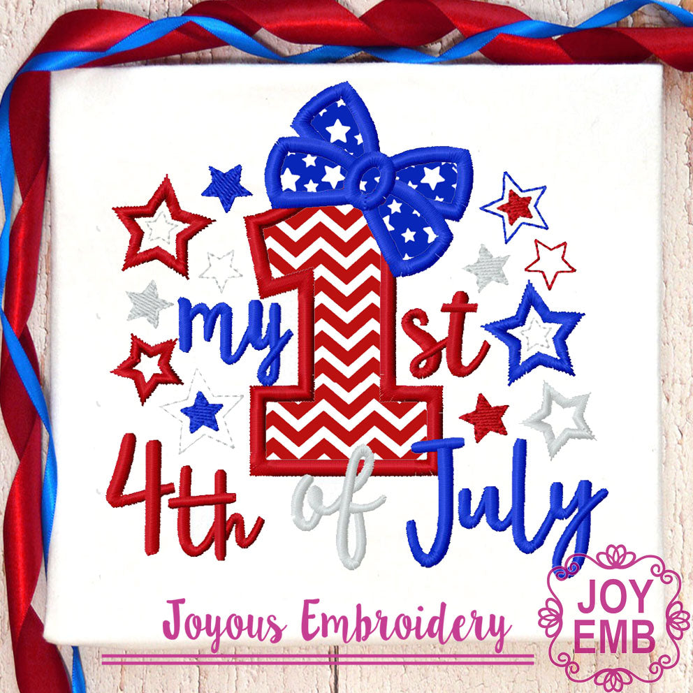 My first 4th of July Embroidery File,American Girl applique Embroidery