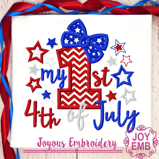 My first 4th of July Embroidery File,American Girl applique Embroidery