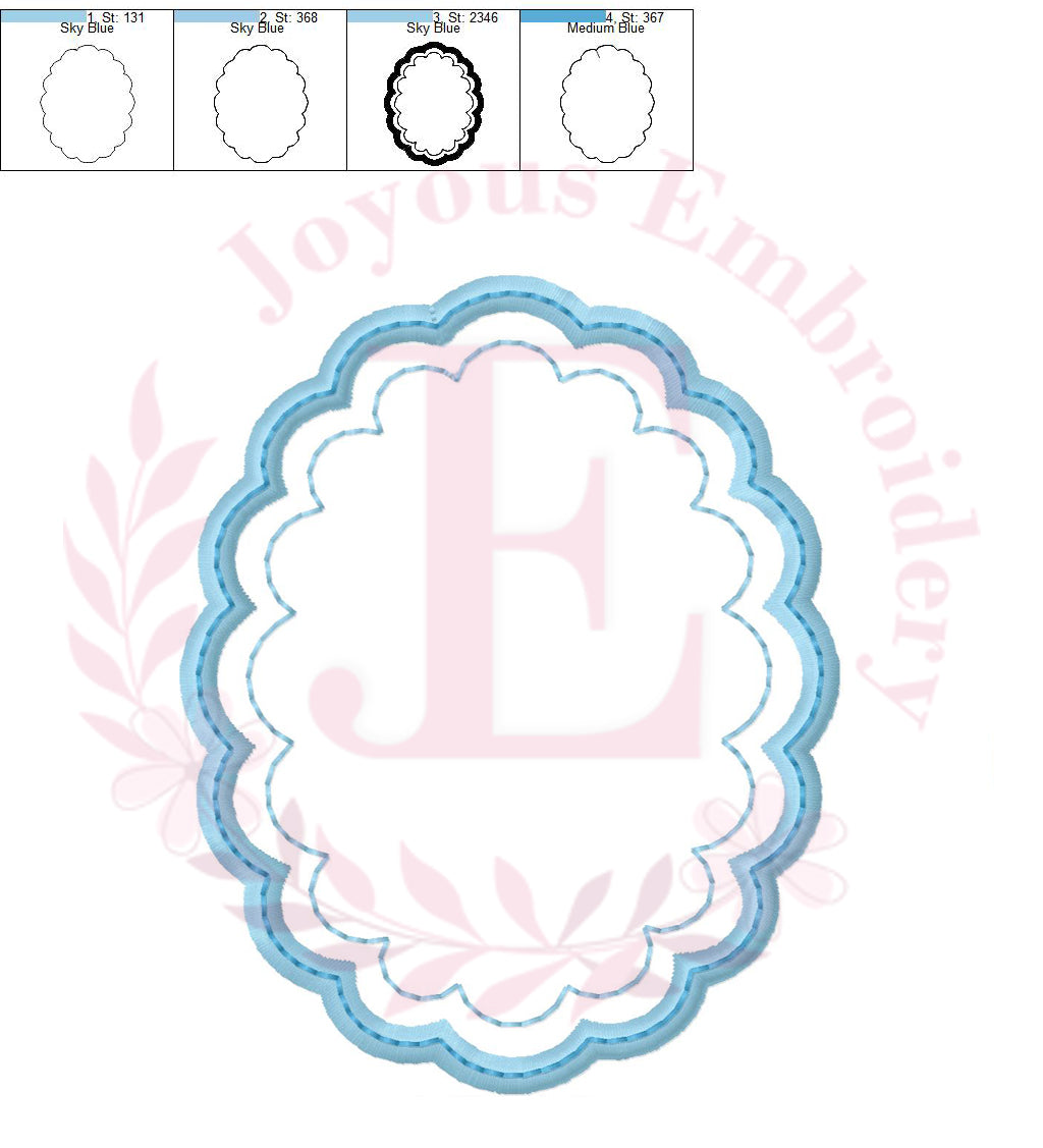 Frame Applique Embroidery Design Bundle,Circle Square Rectangle Oval Frame Embroidery File