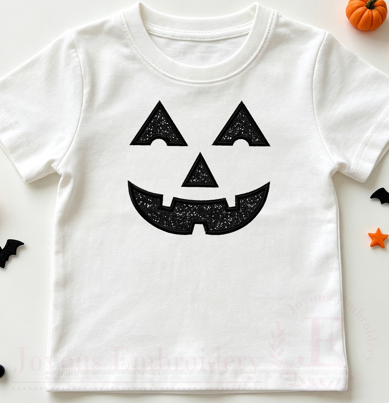 Pumpkin Face Applique Embroidery Design