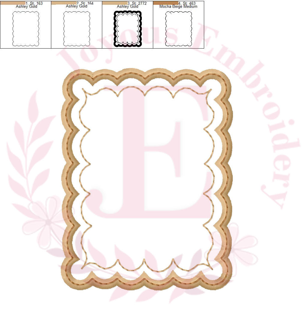Frame Applique Embroidery Design Bundle,Circle Square Rectangle Oval Frame Embroidery File