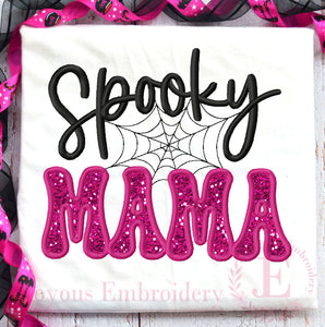 Spooky MAMA Applique Embroidery Design