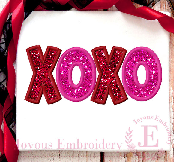 Valentine's day XOXO applique Embroidery