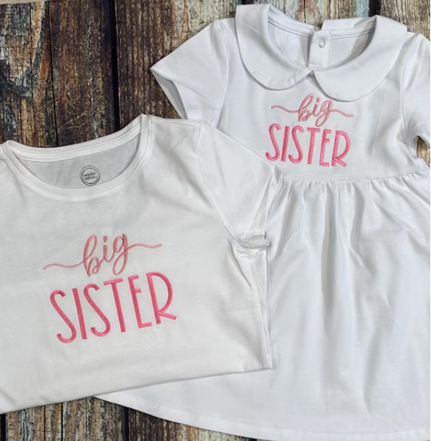 Brother Sister Machine Embroidery Design | Sibling Embroidery Files Instant Download