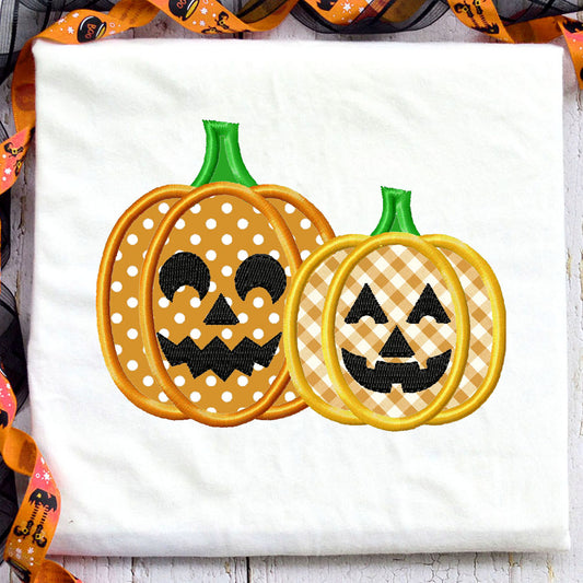 Halloween Pumkin Applique Embroidery Design