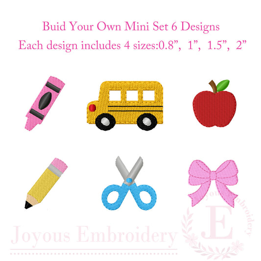 Back to School Mini Embroidery Bundle