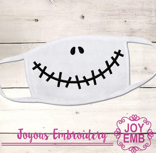 Jack Skeleton Applique Machine Embroidery Design,Jack face Mask applique,Creative Mask applique embroidery design NO:2708