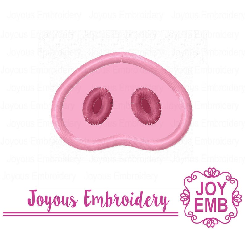 Instant Download Pig Nose Applique Machine Embroidery Design NO:2708