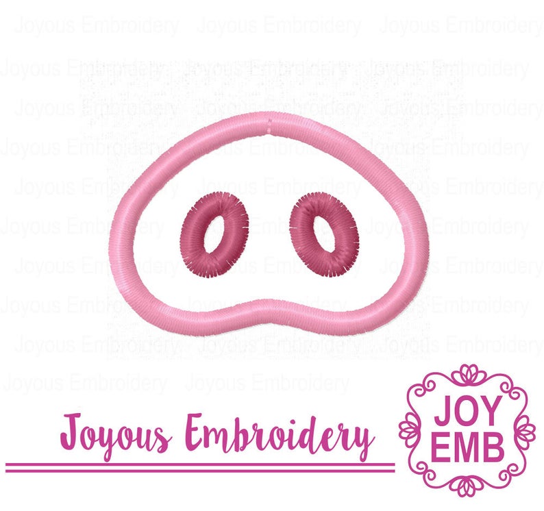 Instant Download Pig Nose Applique Machine Embroidery Design NO:2708