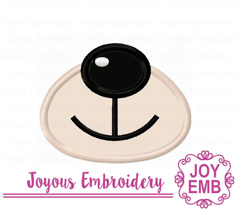 Instant Download Baby Bear Face Applique Machine Embroidery Design NO:2712