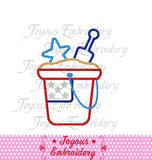 Instant Download 4th of July Sand Pail Applique Machine Embroidery Design NO:1504