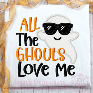 Halloween All Ghouls Love Me Applique Embroidery Design