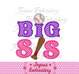 Big Sister Baseball Applique Machine Embroidery Design NO:1466