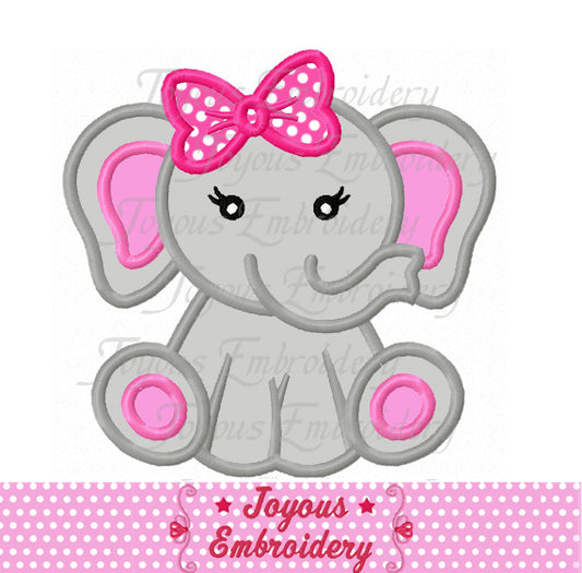 Elephant Applique Machine Embroidery design,zoo animal applique,Girls Elephant embroidery, Instant Download Design NO:2211