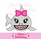 Instant Download Shark Applique Embroidery Design,Girls applique,Machine embroidery design NO:2587