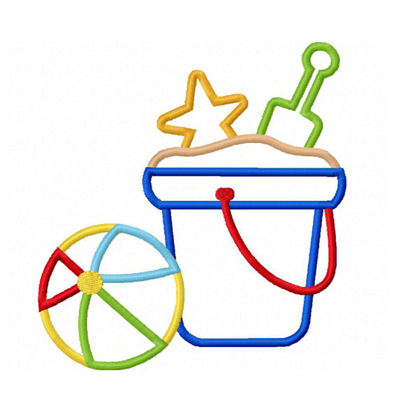 Instant Download Beach Ball Applique Machine Embroidery Design NO:1320