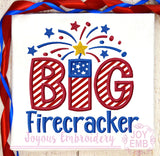 Big Firecracker Applique Machine Embroidery Design