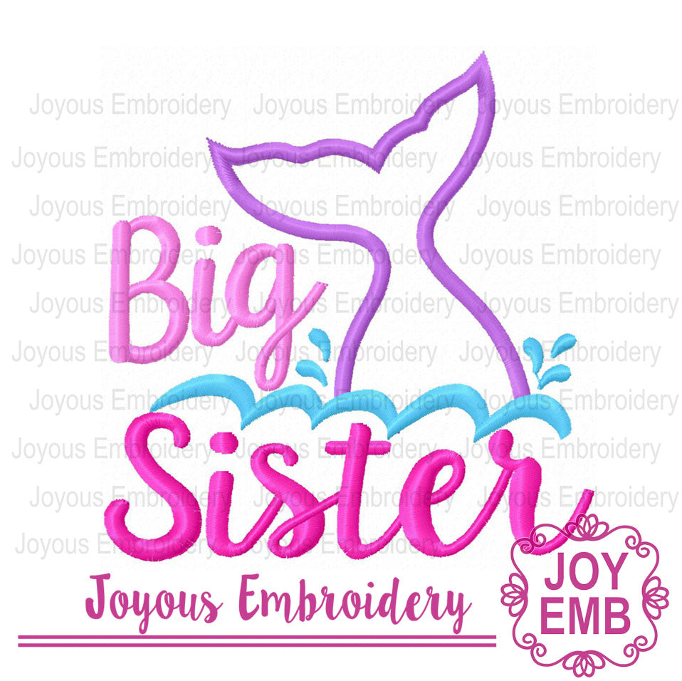 Mermaid Big Sister machine embroidery NO:3013