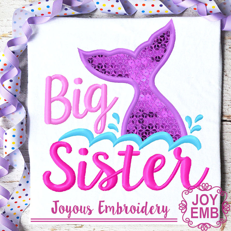 Mermaid Big Sister machine embroidery NO:3013