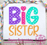 Big sister applique Machine embroidery design NO:3051