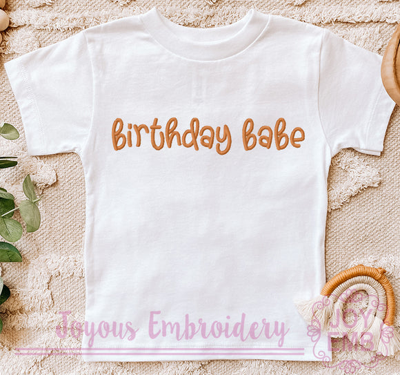 Birthday Babe Machine Embroidery Design