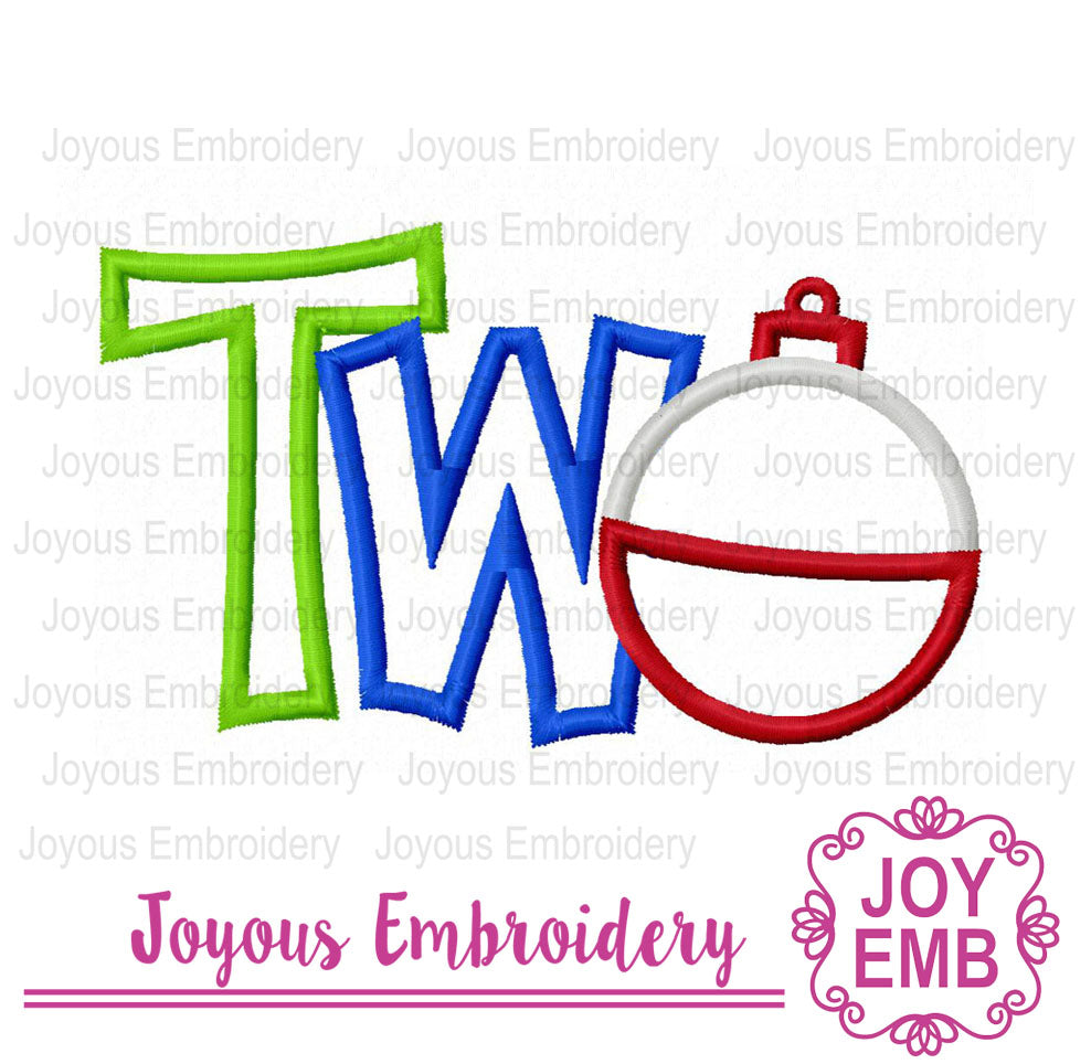 Bobber Two Birthday Embroidery design NO:2926