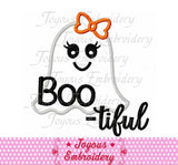 Halloween Boo tiful Girl Ghost Applique Embroidery Design NO:2508