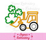 St.Patrick's Day Bulldozer Clover Applique Machine Embroidery Design NO:2443