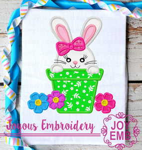 Easter Bunny Applique Machine Embroidery Design NO:2716