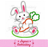 Easter Bunny Carrot Applique Machine Embroidery Design NO:1962