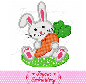 Easter Bunny Carrot Applique Machine Embroidery Design NO:1962