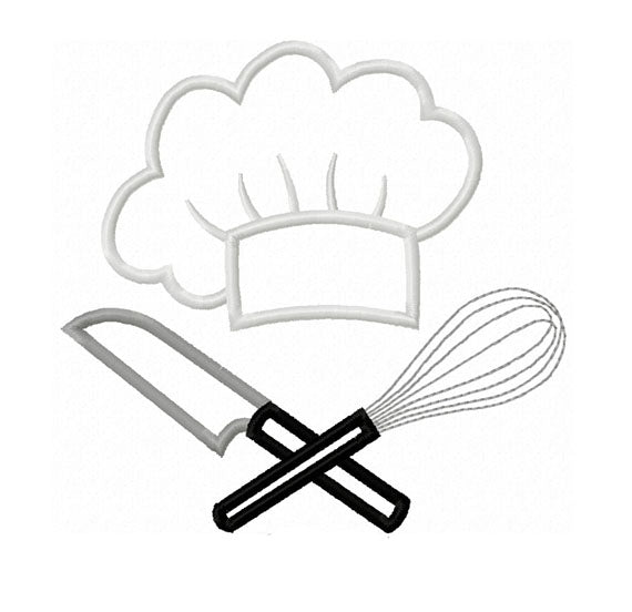 Chef Applique Machine Embroidery Design NO:1411